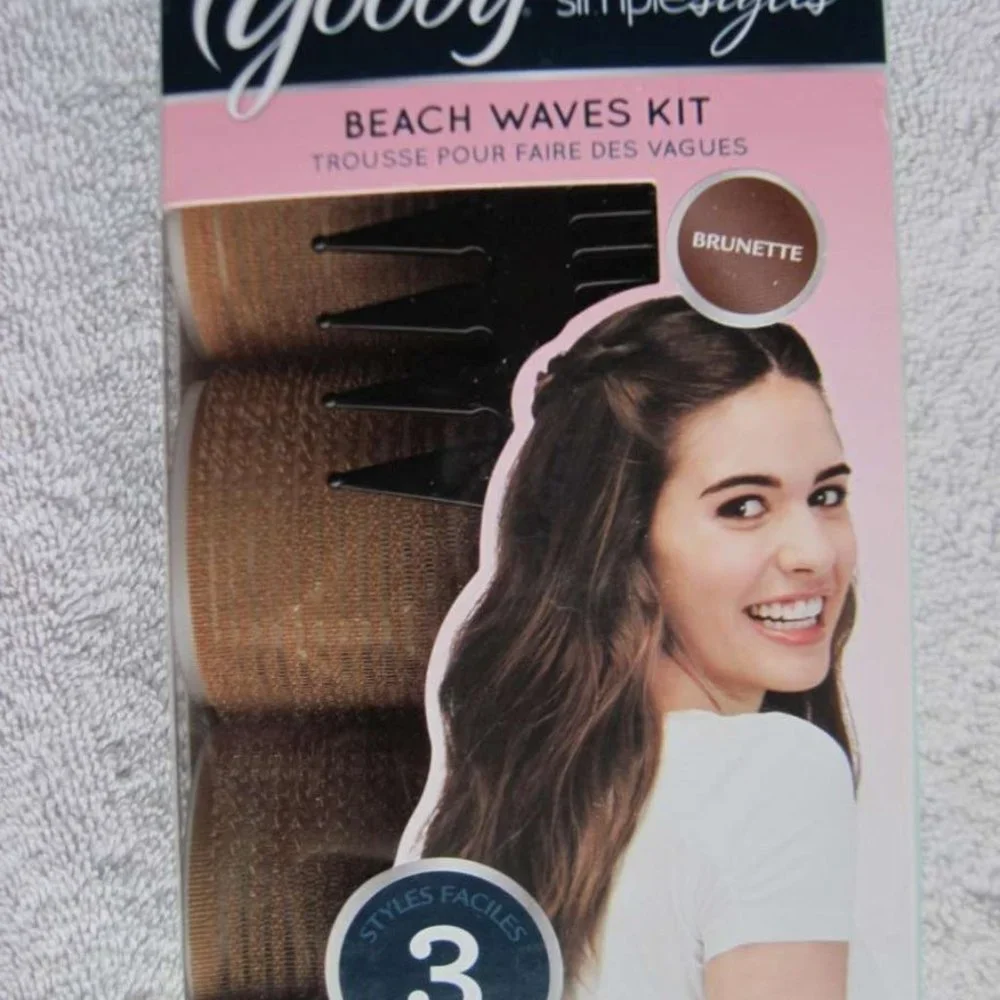 Goody Simple Styles Beach Wave Kit 6 Hook Loop Rollers Versi Comb 10 Bobby Pins